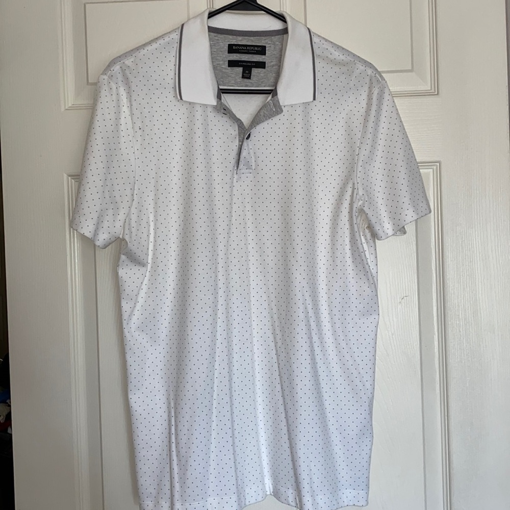 Banana men’s Luxury touch polka dotted polo